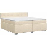  Boxspring krevet s madracem Krem 200 x 200 cm Tkanina | shoptok.hr