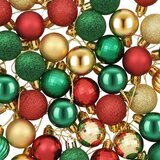 Set božićnih kuglica 150 kom. Crvena, zlatna i zelena 3 cm | shoptok.hr
