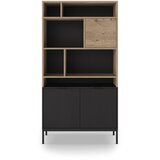 Marckeric Crna/u prirodnoj boji biblioteka u dekoru hrasta 90x170 cm Marion – Cijene