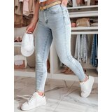 DStreet Spodnie damskie jeansowe skinny VISBAN niebieskie | shoptok.hr