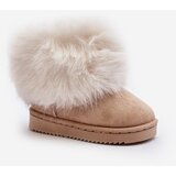 Kesi Children's insulated snow boots with fur, beige Nohie | shoptok.hr