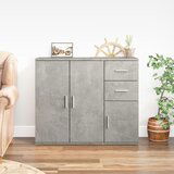 The Living Store Komoda betonsko siva 91x29,5x75 cm inženirski les - Komoda, (21661855) | Shoptok.si