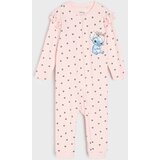Sinsay Pamučni kombinezon s vezenim natpisom i ukrasnim volanima Stitch | shoptok.hr