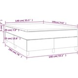  Krevet s oprugama i madracem tamnosivi 140x190 cm od tkanine | shoptok.hr