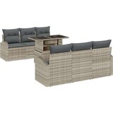  7-dijelni set vrtnih kauča s jastucima svijetlosivi poli ratan | shoptok.hr