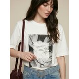 Sinsay Pamučna majica s printom | shoptok.hr