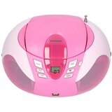Lenco Prenosni FM radio s CD / USB / MP3 predvajalnikom in LCD zaslonom, Roza, (5000277656) | Shoptok.si