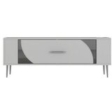 Hanah home tv polica Retrop2 white silver | ePonuda.com