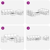  Set vanjskih sofa s jastukom 8 pcs Prirodna i krem | shoptok.hr