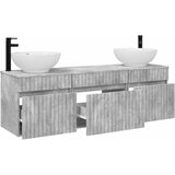  Set ormarića za kupaonicu 3 kom. Betonska siva 49 x 44,5 x 66,5 cm | shoptok.hr