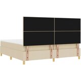  Postelja z vzmetnico z vzglavjem krema 200 x 200 cm blago - - Bež - 93.28 - 200 x 200 cm - | Shoptok.si