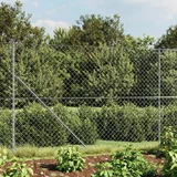  Žičana ograda s prirubnicom srebrna 2,2 x 10 m