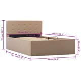  Hidraulični okvir za krevet od umjetne kože boja kave 90x200 cm | shoptok.hr