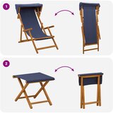  Ležaljka 4 pcs 3 Pozicija Čvrsto drvo eukaliptusa Plava | shoptok.hr