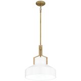  Quoizel QZ-BRECKEN-2P-AB-OPAL - Luster na štangu BRECKEN 2xE27/60W/230V zlatna/bela | Eponuda.com