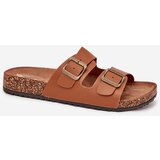 EVENTO Women's sandals on cork platform with buckles Camel Vesina | shoptok.hr