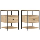 Maison Chic Dvo delni komplet Nočne omarice - Nočne mize sonoma hrast 40x42x56 cm inženirski les, (21687365) | Shoptok.si