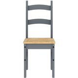 vidaXL Jedilni stoli 2 kosa sivi 40x46x99 cm trdna borovina | Shoptok.si
