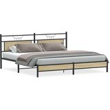 Maison Chic Kovinski posteljni okvir - Dvoposteljna postelja - Zakonska postelja brez vzmetnice sonoma hrast 193x203 cm-J48, (21764916) | Shoptok.si