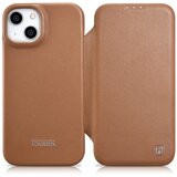 ICARER Usnjena torbica za iPhone 14 z magnetnim zavihkom MagSafe CE Premium Leather svetlo rjava, (21522263) Cene
