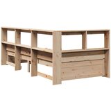 Krevet s regalom za knjige bez madraca 75x190 cm borovina | shoptok.hr