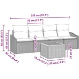  Set od 5 vrtnih sofa s jastucima bež Poli ratan akacija | shoptok.hr