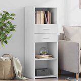  Visoka komoda bijela 45 x 42,5 x 124 cm od konstruiranog drva | shoptok.hr