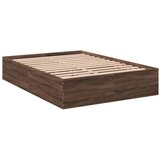 vidaXL Posteljni okvir rjav hrast 135x190 cm inženirski les, (21156032) Cene
