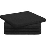  Jastučići za sjedenje 4 pcs Crna 40 x 40 x 3 cm tkanina | shoptok.hr