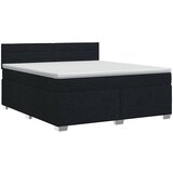  Boxspring krevet s madracem Crna 140 x 190 cm Tkanina | shoptok.hr