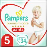 Pampers Premium Care Pants Junior Size 5 jednokratne pelene-gaćice 12-17 kg 34 kom Pampers Premium Care Pants Junior Size 5 jednokratne pelene-gaćice 12-17 kg 34 kom Slike