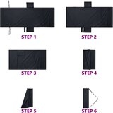 vidaXL Brisače za ležalnik 2 pcs Črna 210 x 75 cm | Shoptok.si