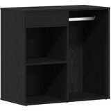 vidaXL set toaletnog stola s LED-om Crni hrast Inženjersko drvo, LED toaletni stol, crni hrast, 60x40x140 cm, izrađen od inženjerskog drveta, Crni hrastovani kozmetički ormar 80x40x75 cm izrađen od inženjerskog drveta, Crni hrastovni kozmetički ormar - 80x40x65 cm, izrađen od inženjerskog drveta, toaletna stolica crnog hrasta 70x35x45 cm izrađena od inženjerskog drveta | shoptok.hr