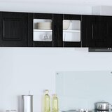  Zidni stakleni ormarić Lucca Crni hrast 80 x 31 x 40 cm | shoptok.hr