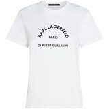 Karl Lagerfeld Majica 'Rue St-Guillaume' crna / bijela Cijene