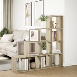  Pregrada/regal za knjige 4 razina hrast 131,5x29x131,5cm drveni | shoptok.hr
