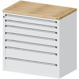 ANKE omarica za pult za izdajo materiala in orodja, 2 predala 90 mm, 3 predali 120 mm, 2 predala 180 mm, siva Cene