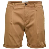Selected Kratke hlače & Bermuda Noos Comfort-Gabriel - Toasted Coconut Kostanjeva