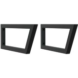  Nosači polica za Lavabo - Umivaonik 2 kom crni trapezni čelični | shoptok.hr