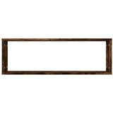  Stenske kockaste police 4 kosi dim. hrast 80x15x26,5cm inž. les | Shoptok.si