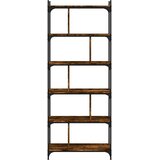  Regal za knjige sa 6 razina boja hrasta 76 x 32 x 192 cm drveni | shoptok.hr