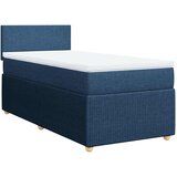  Krevet s oprugama i madracem plavi 100 x 200 cm od tkanine | shoptok.hr