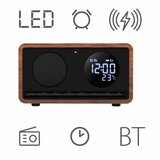 Manta budilica FM, BT, QI punj, veliki zaslon, microSD, baterija, crni RDI912B | shoptok.hr