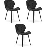 Mango stolica - crna eko koža / crne noge x 3 | shoptok.hr
