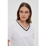 Marisse Cotton V-Neck Blouse, White | Eponuda.ba