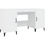 Maison Chic Pisalna miza - pisarniška miza - Računalniška miza visok sijaj bela 140x50x75 cm inženirski les, (21785487) | Shoptok.si