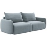 Makamii Modra žametna raztegljiva/s prostorom za shranjevanje sedežna garnitura 238 cm Kalena – | Shoptok.si