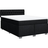  Krevet s oprugama i madracem crni 140x200 cm od tkanine | shoptok.hr
