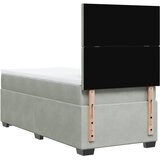  Box spring krevet s madracem svjetlosivi 90x190 cm baršunasti | shoptok.hr