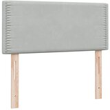 Box Spring krevet s madracem i LED svijetlo sivi 80x210 cm baršun | shoptok.hr